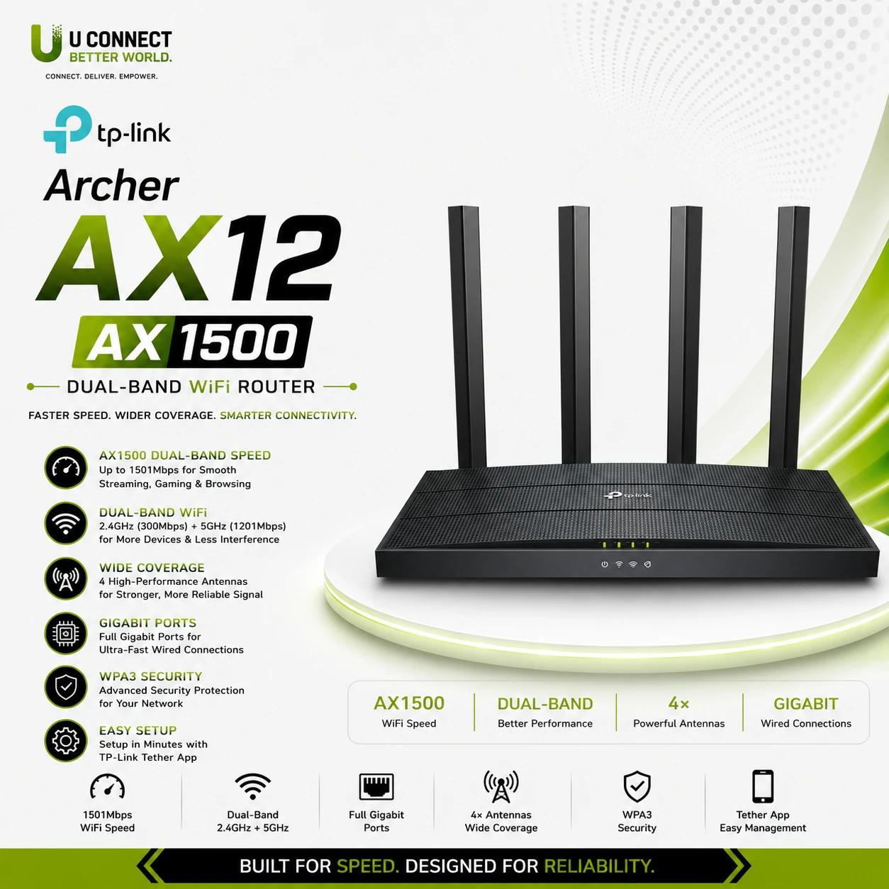 TP-Link Archer AX12 AX1500 Dual-Band WiFi Router
