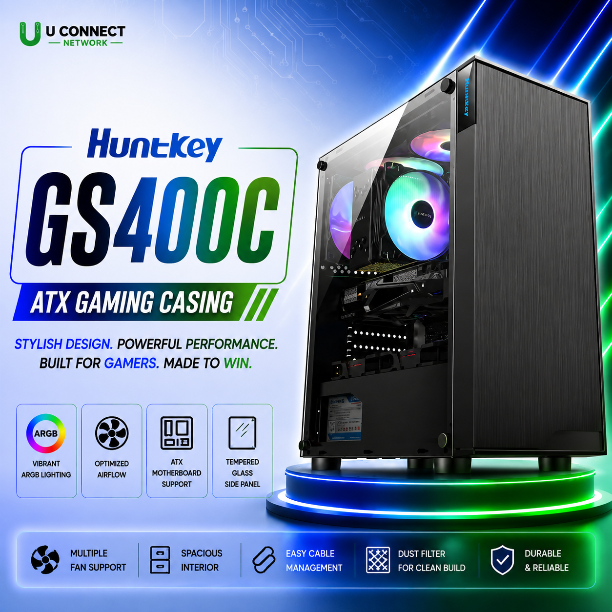 Huntkey GS400C ATX Gaming Casing