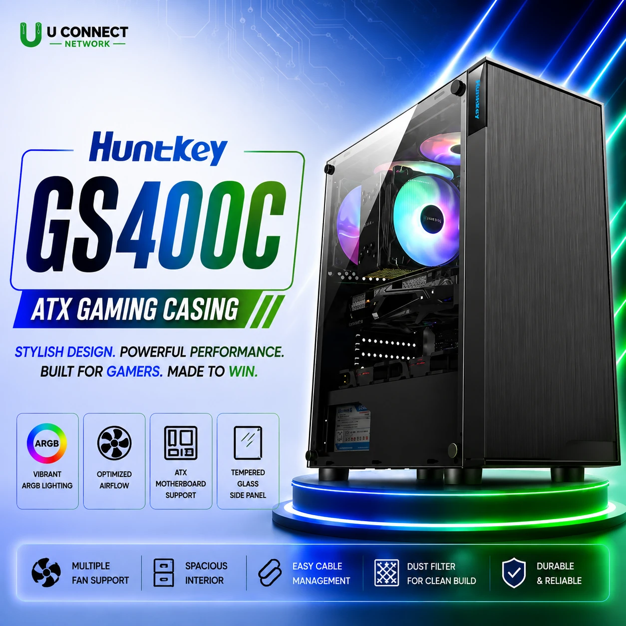 Huntkey GS400C ATX Gaming Casing