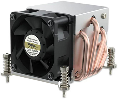 2U Intel LGA2011 LGA2066 active CPU cooler Square