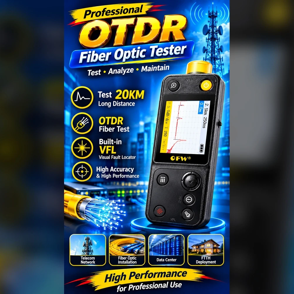🔥 **Professional OTDR Fiber Optic Tester